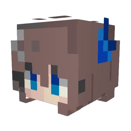 tuuuu1 Minecraft avatar head, 3D render