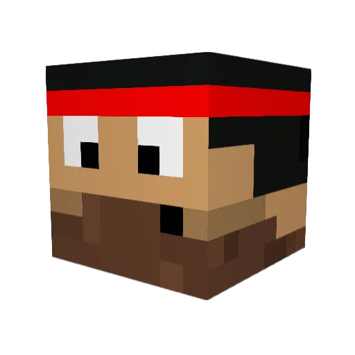 tuvok12 Minecraft avatar head, 3D render