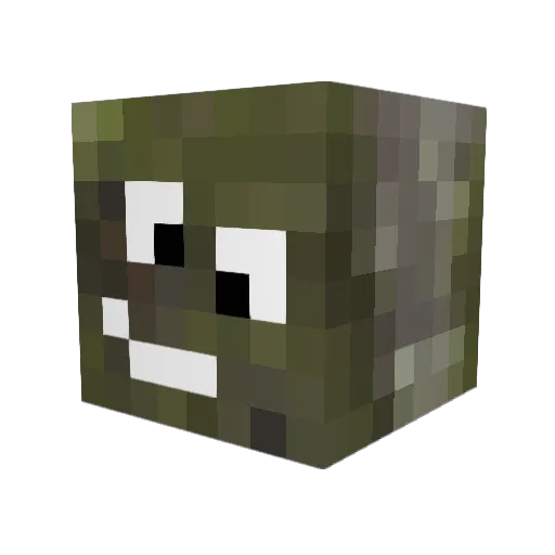 tuwofed Minecraft avatar head, 3D render