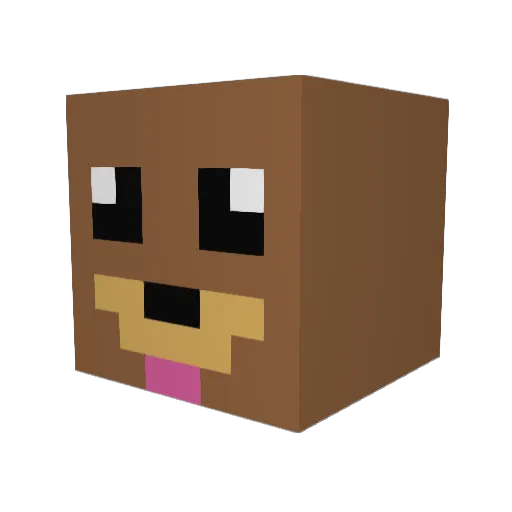 tux2984 Minecraft avatar head, 3D render
