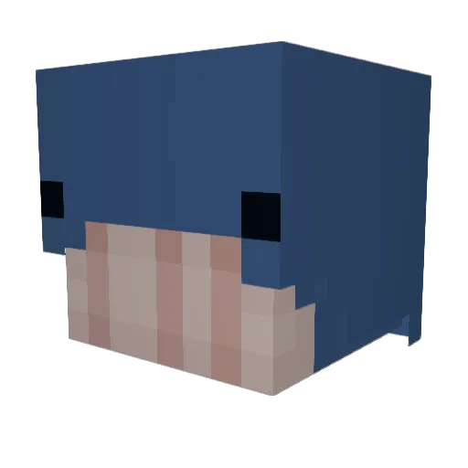 tuxze Minecraft avatar head, 3D render