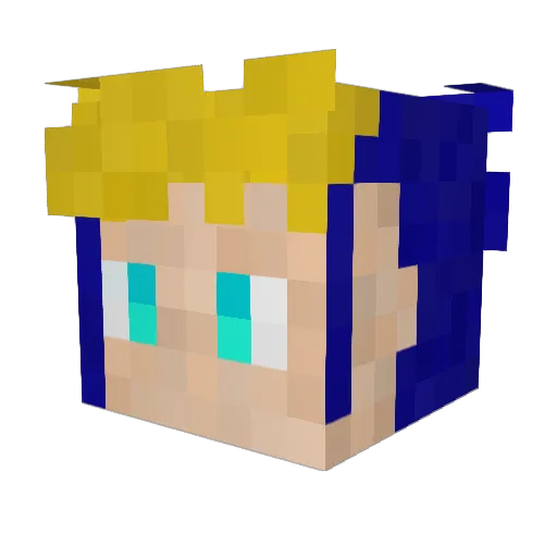 tuyumaru Minecraft avatar head, 3D render