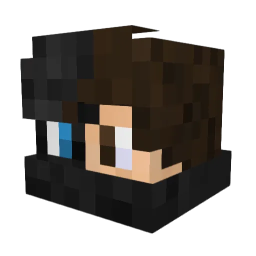 tuyzeraa Minecraft avatar head, 3D render