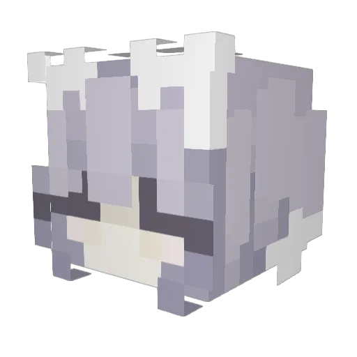 tuzf Minecraft avatar head, 3D render