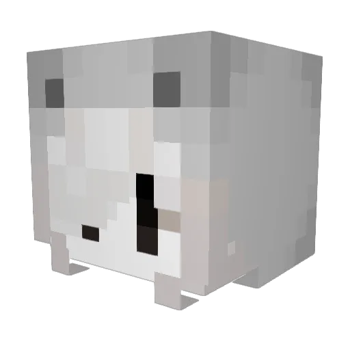tvafty Minecraft avatar head, 3D render