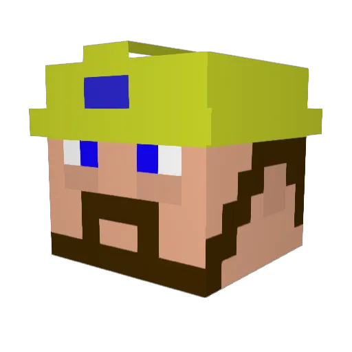 tvcs_ Minecraft avatar head, 3D render