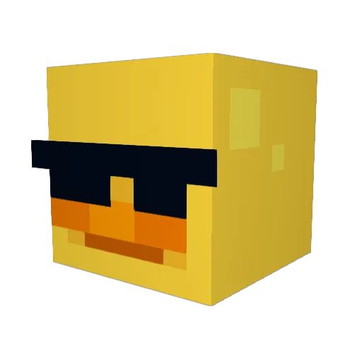 tvis Minecraft avatar head, 3D render