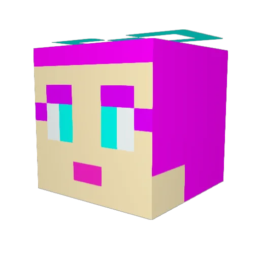 tvogds Minecraft avatar head, 3D render