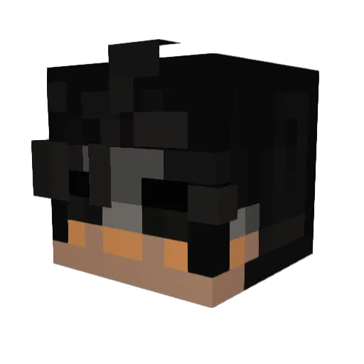 tvred Minecraft avatar head, 3D render