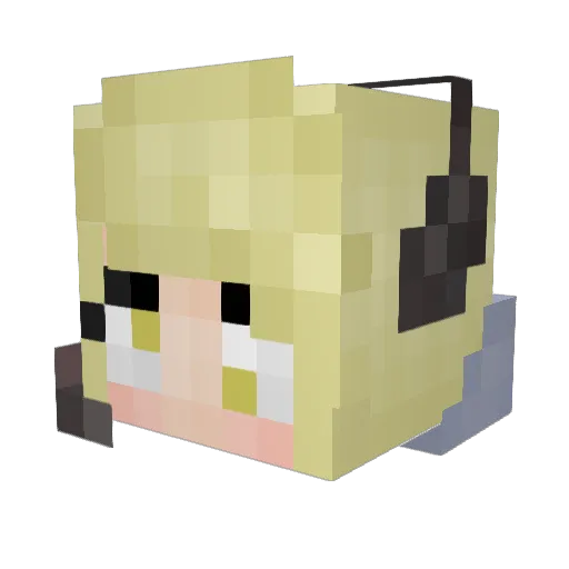 tvrniphead Minecraft avatar head, 3D render