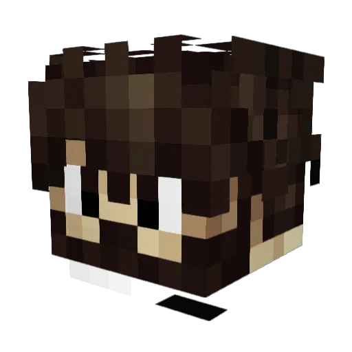 tvsleep Minecraft avatar head, 3D render