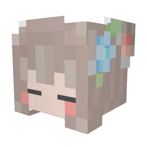 tw_ZiMiao Minecraft avatar head, 3D render