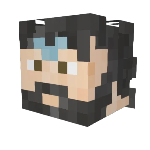 twabat Minecraft avatar head, 3D render