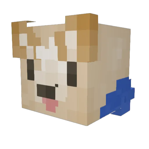 twalbion Minecraft avatar head, 3D render