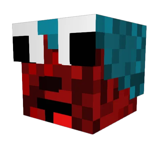 twapsie Minecraft avatar head, 3D render