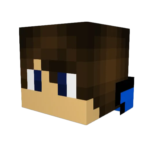 twauters Minecraft avatar head, 3D render
