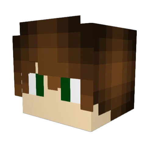 twc6 Minecraft avatar head, 3D render