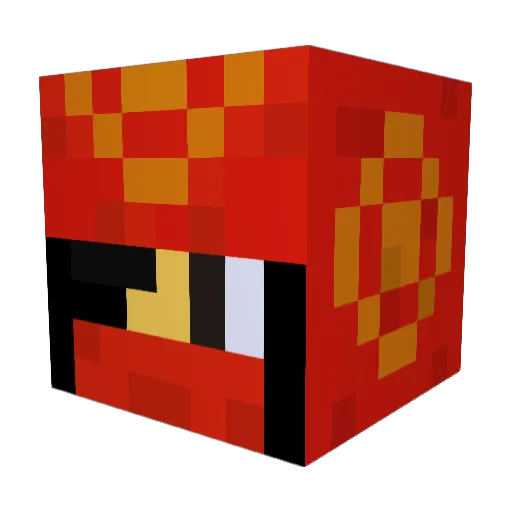 twcw Minecraft avatar head, 3D render