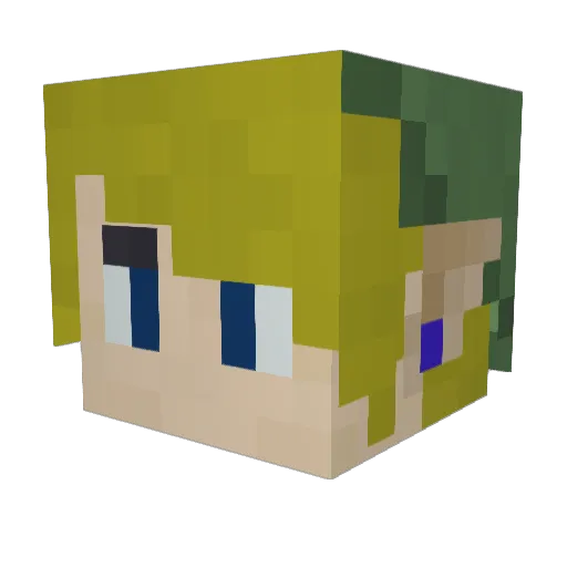tweakin_tom Minecraft avatar head, 3D render