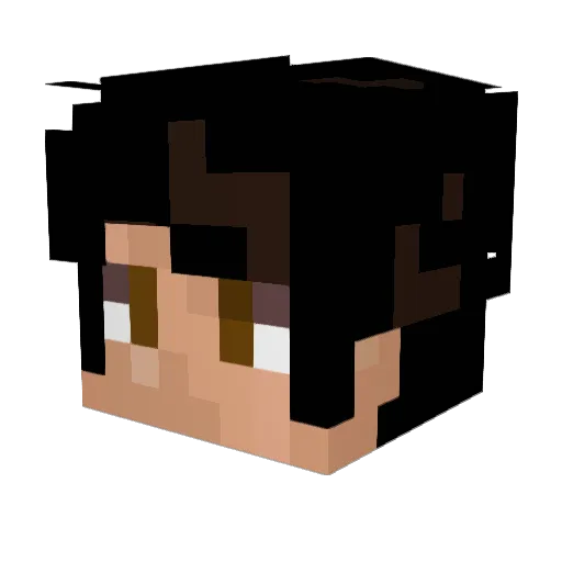 tweeday Minecraft avatar head, 3D render