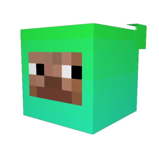 tweedledred Minecraft avatar head, 3D render