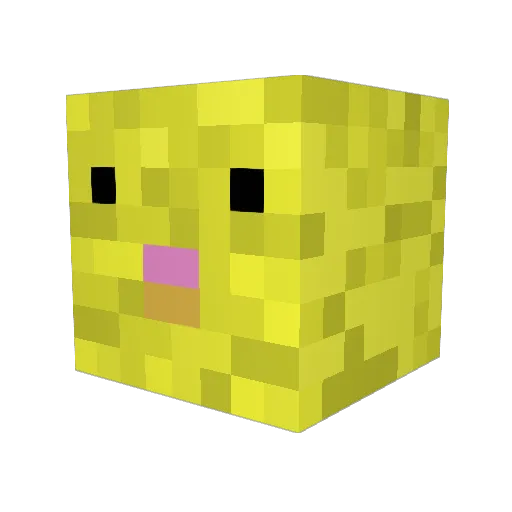 tweetie7 Minecraft avatar head, 3D render