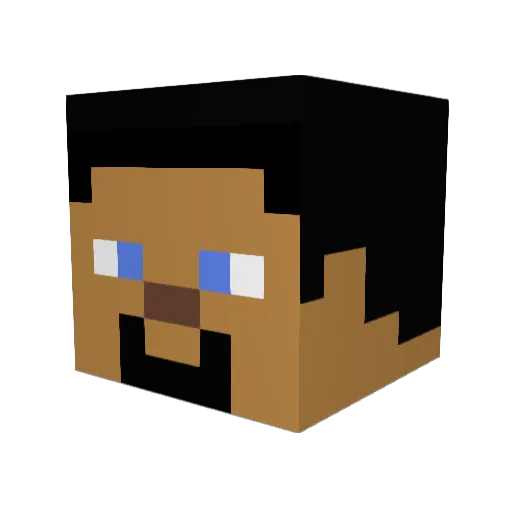 tweetiegrim Minecraft avatar head, 3D render