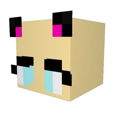 tweetlydee Minecraft avatar head, 3D render