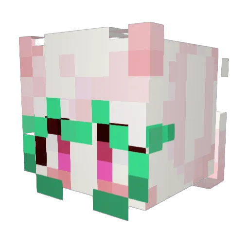 twelve_121212 Minecraft avatar head, 3D render
