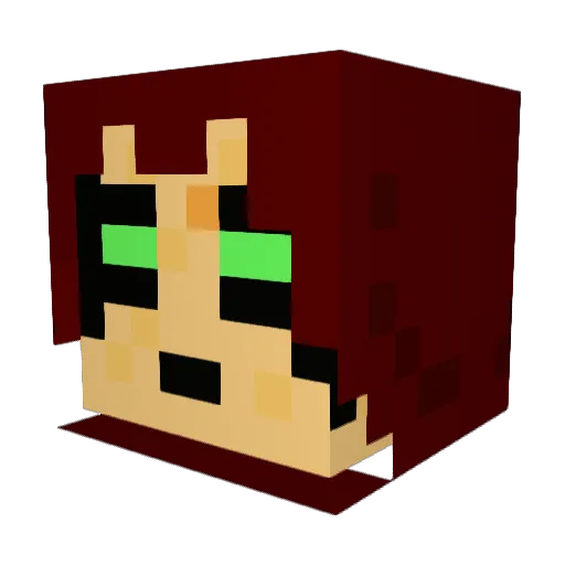 twelvefootnine Minecraft avatar head, 3D render