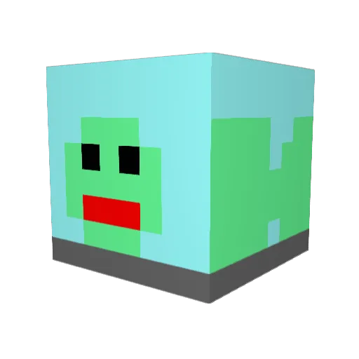 twenteeone Minecraft avatar head, 3D render