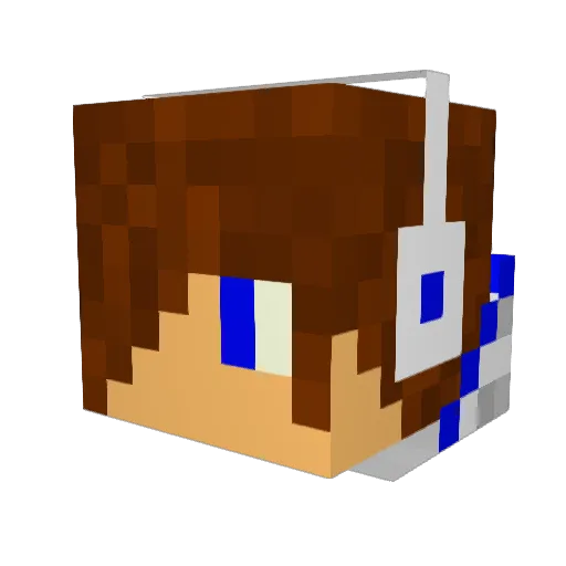 twentymoon Minecraft avatar head, 3D render