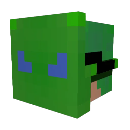 twentytwoY Minecraft avatar head, 3D render