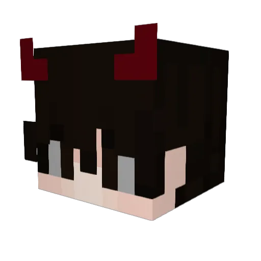 twiX52 Minecraft avatar head, 3D render