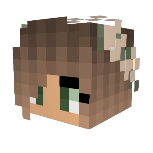 twiffidy Minecraft avatar head, 3D render