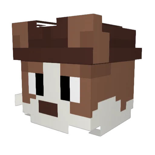 twiggend Minecraft avatar head, 3D render