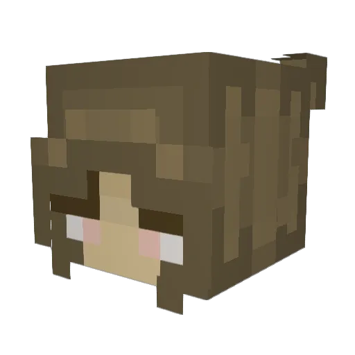 twighlight2 Minecraft avatar head, 3D render