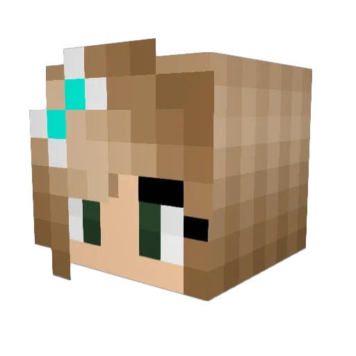 twihard500 Minecraft avatar head, 3D render