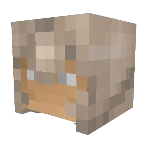 twijker Minecraft avatar head, 3D render