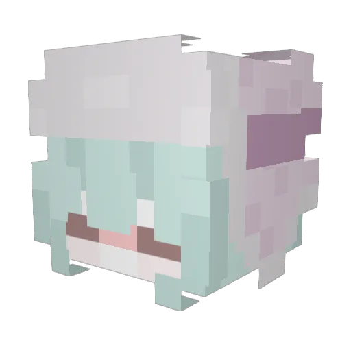 twikicore Minecraft avatar head, 3D render