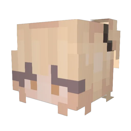twilaru Minecraft avatar head, 3D render