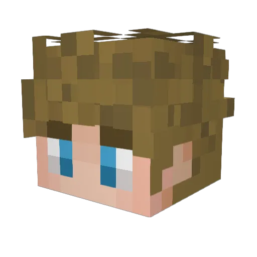 twin_fantasy Minecraft avatar head, 3D render