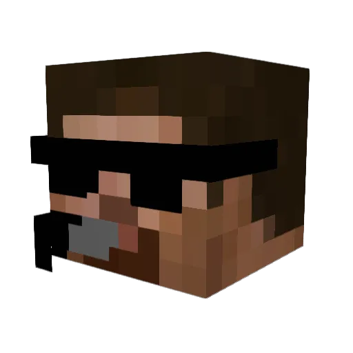 twin_tower Minecraft avatar head, 3D render