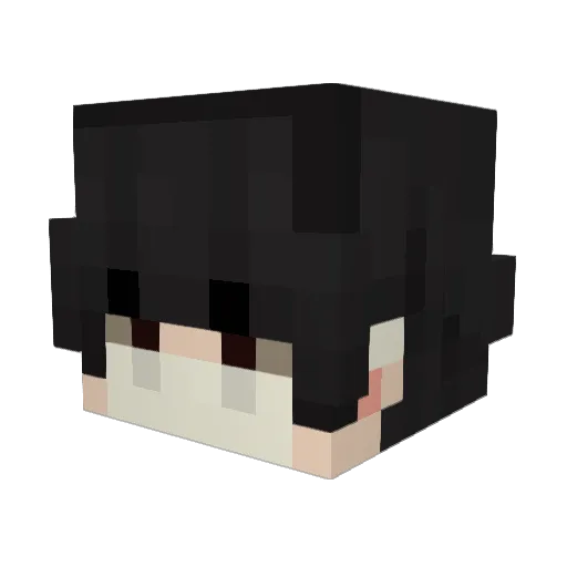 twincrown Minecraft avatar head, 3D render