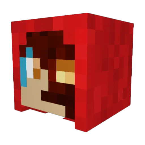 twingib Minecraft avatar head, 3D render