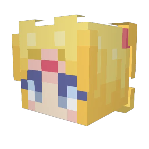 twinkchan Minecraft avatar head, 3D render