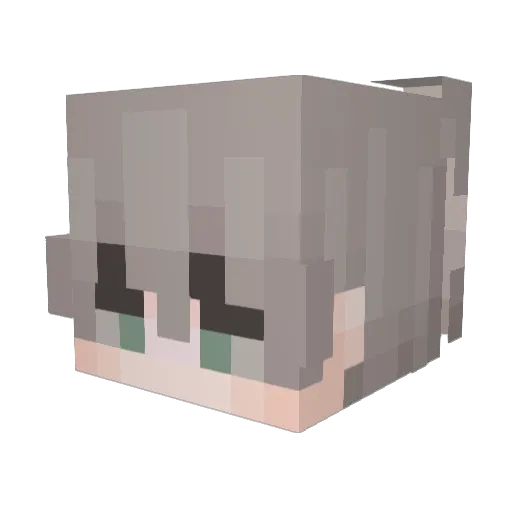 twinkified Minecraft avatar head, 3D render