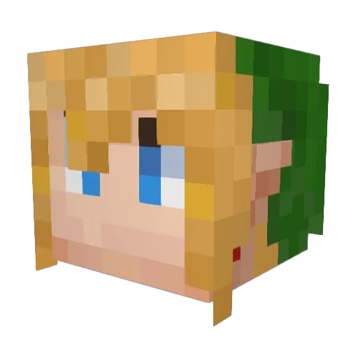twinkle_knights Minecraft avatar head, 3D render