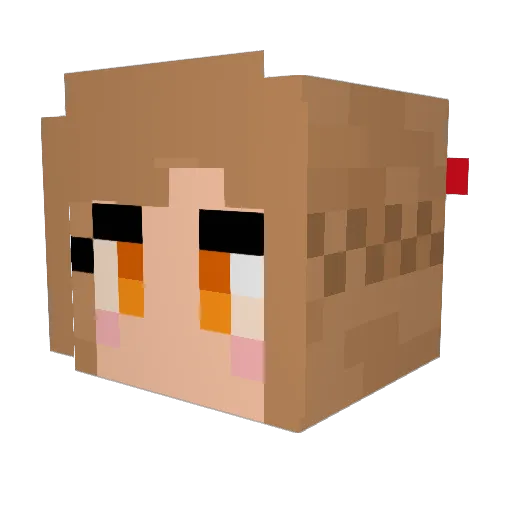 twinklestarz Minecraft avatar head, 3D render
