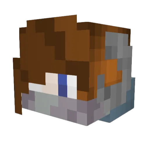 twinkletwilight Minecraft avatar head, 3D render